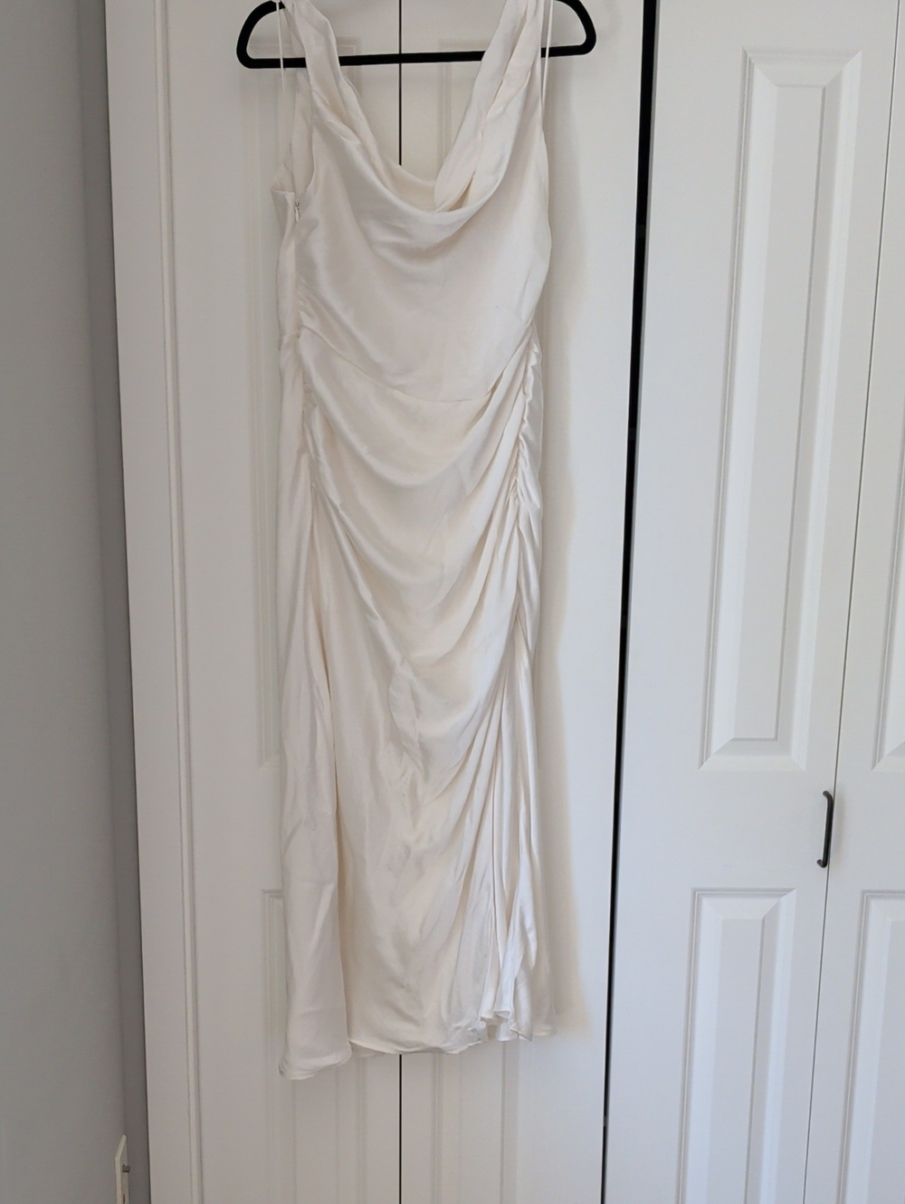 Abercrombie & Fitch Ivory Cowl Neck Maxi Dress